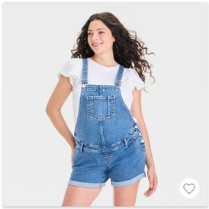 Isabel Maternity Denim Shorts Overalls Size 6 Summer Comfort Closet Staple